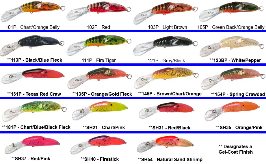 Bill Norman Lures Color Chart