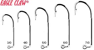 Eagle Claw Style 630 - 635 90 Degree O'Shaughnessy Jig Hook