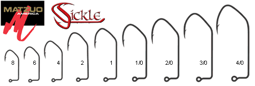 100-4/0 Matzuo 149020 Bronze Sickle Jig Hooks