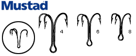 Mustad VMC 9608BZ Clip in Treble Hook