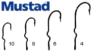 Mustad 33903 Crimped Hooks