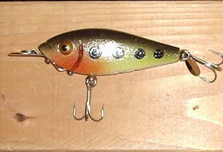 Hand Carved wooden fishing lure by Gary Cooper of Wichita, Kansas