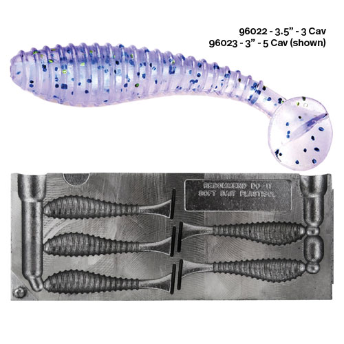 DO-IT ESSENTIAL SERIES XL SOFT BAIT MOLDS 3.5 SLICK SHINER