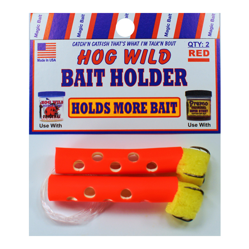 4 PACKS MAGIC BAIT HOG WILD DIPPER BAIT HOLDER RED YELLOW TREBLE SPONGE 2-PACK